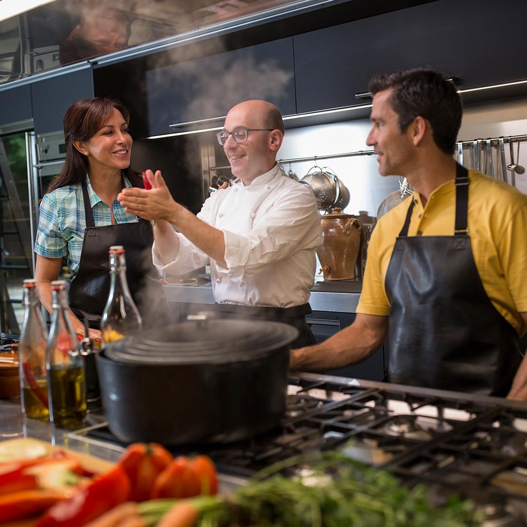 A hands-on cooking class with a chef aboard the river cruise